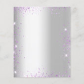 Baby shower lavender Silver Budget Uitnodiging (Achterkant)