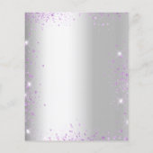 Baby shower lavender Silver Budget Uitnodiging Flyer (Achterkant)