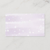 Baby shower lavender Snowflakes Informatiekaartje (Achterkant)