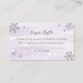 Baby shower lavender Snowflakes Informatiekaartje (Voorkant)