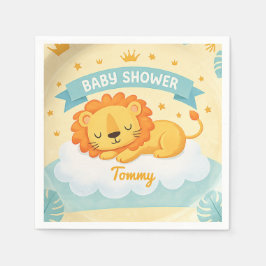 Baby Shower Leeuw  aangepaste naam – Cute Safari J Servet