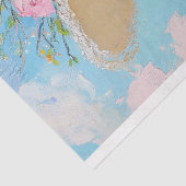 Baby Shower Lente Struisvogel Bloemendecoupage Tissuepapier (Detail)
