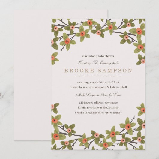 Baby shower lentesubsidies kaart (Voorkant / Achterkant)