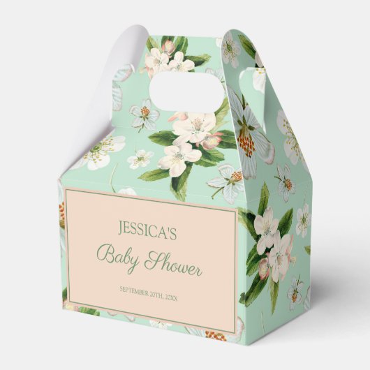 Baby shower  lentevloerbloem bedankdoosjes (Achterkant)