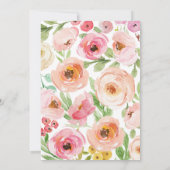 Baby shower lentevloeren kaart (Achterkant)