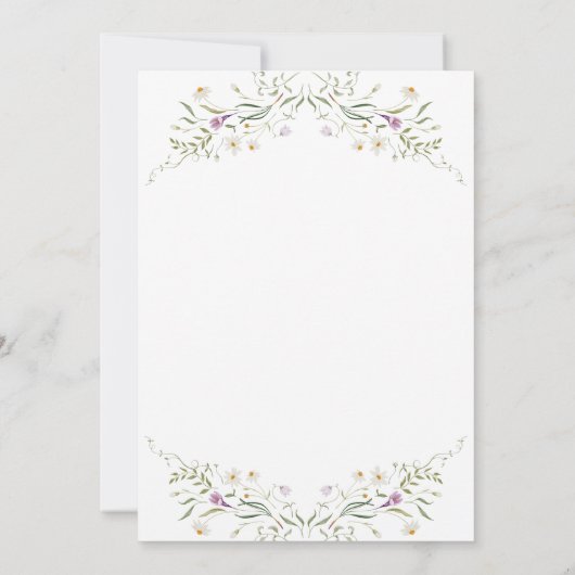 Baby shower lentevloeren kaart (Achterkant)