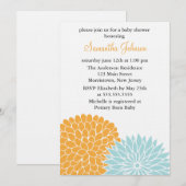 Baby shower lentevloeren kaart (Voorkant / Achterkant)