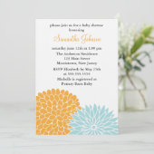 Baby shower lentevloeren kaart (Staand voorkant)