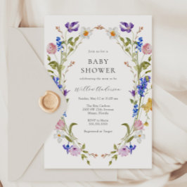 Baby shower lentevloeren kaart