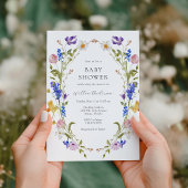 Baby shower lentevloeren kaart