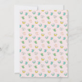 Baby shower lentevloeren roze vlinder kaart (Achterkant)