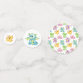 Baby shower Leuke Dragon Confetti (Achterkanten)
