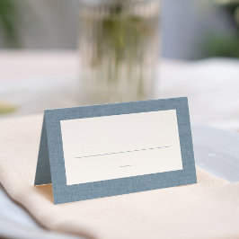 Baby shower leuke eenvoudige blauwe chambray plaatskaartje