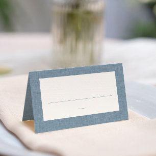 Baby shower leuke eenvoudige blauwe chambray plaatskaartje