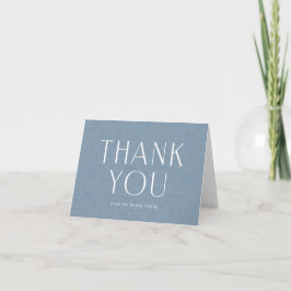 Baby shower leuke eenvoudige chambray blauwe bedan kaart