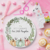 Baby shower Leuke halloween waterverf pompoen Papieren Bordje (Feest)