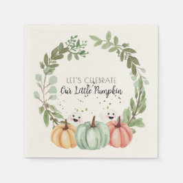 Baby shower Leuke halloween waterverf pompoen Servet