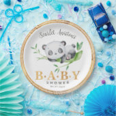 Baby shower Leuke Slapen Panda Groen Papieren Bordje (Feest)