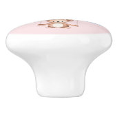 Baby shower, leuke teddybeer met heteluchtballon keramische knop (Zijkant)