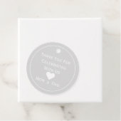 Baby shower Licht Grijs en Wit Bedankjes Labels (In situ)