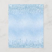 Baby shower lichtblauw metalen glitter (Achterkant)