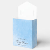 Baby shower lichtblauwe jongen bedankt bedankdoosjes (Geopend)