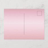 Baby shower lichtroze glitter stof ballon meisje uitnodiging briefkaart (Achterkant)