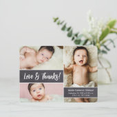 Baby shower Liefde en Bedankt Aangepast fotocollag (Staand voorkant)
