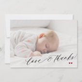 Baby shower liefde en bedankt script eenvoudige fo (Voorkant)