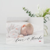 Baby shower liefde en bedankt script eenvoudige fo (Staand voorkant)