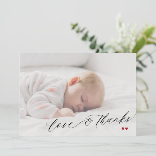 Baby shower liefde en bedankt script eenvoudige fo (Staand voorkant)