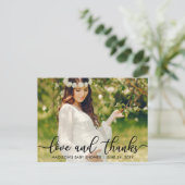 Baby Shower Liefde en Dank Foto Briefkaart (Staand voorkant)
