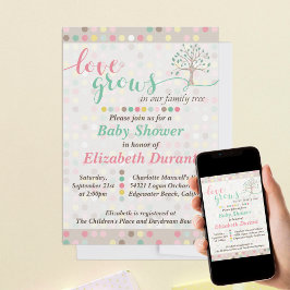 Baby Shower Liefde Groeit In Onze Familiestamboom Kaart