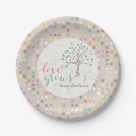 Baby Shower Liefde Groeit In Onze Familiestamboom Papieren Bordje