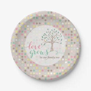 Baby Shower Liefde Groeit In Onze Familiestamboom  Papieren Bordje