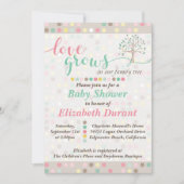 Baby shower liefde groeit in onze stamboom pastel kaart (Voorkant)