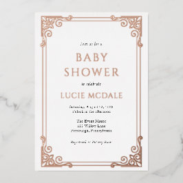  Baby shower  Lijst Real Folie Uitnodiging