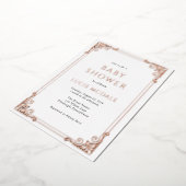 Baby shower  Lijst Real Folie Uitnodiging (Gedraaid)