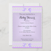  Baby shower Lila Lavender Paars Kaart (Achterkant)