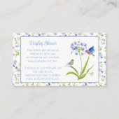 Baby Shower Lily with Bluebird Display Shower Informatiekaartje (Voorkant)