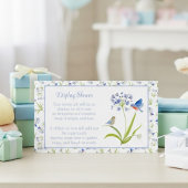 Baby Shower Lily with Bluebird Display Shower Informatiekaartje