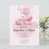 BABY SHOWER LINDO HIPO. PARA BEBÉ NIÑA KAART (Staand voorkant)