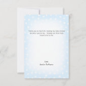 Baby shower Lion Cub Floral Blue Dank u Bedankkaart (Achterkant)