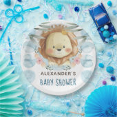 Baby shower Lion gepersonaliseerd Papieren Bordje (Feest)