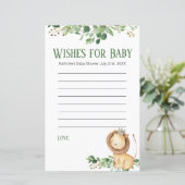 Baby shower Lion Greenery Floral wenst Baby (Staand voorkant)