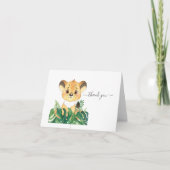 Baby shower Lion Oerwoud Waterverf Kaart (Voorkant)