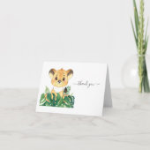 Baby shower Lion Oerwoud Waterverf Kaart (Voorkant)