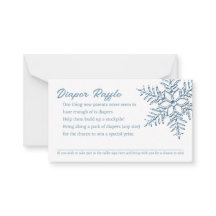 Baby shower Little Snowflake Luier Raffle