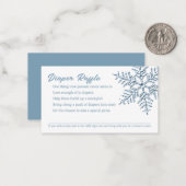 Baby shower Little Snowflake Luier Raffle Notitiekaartje (Voorkant / Achterkant in situ)