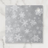 Baby shower Little Snowflake Winter Genderneutraal Bedankjes Labels (Achterkant)